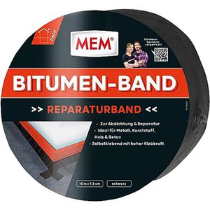 MEM Bitumenband schwarz, selbstklebend, wasserdicht, 7,5cm x 10m