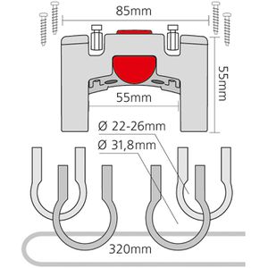 Produktbild für Lenkeradapter KLICKfix Universal, für Adapterplatten