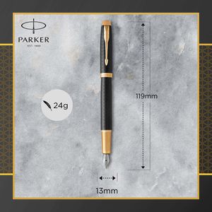 Produktbild für Füller Parker IM Premium Black/Gold G.C., Feder F