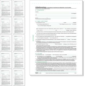 RNK Arbeitsvertrag 502, A4, gewerbliche Arbeitnehmer, 2 Seiten