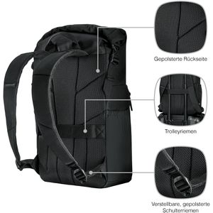 Produktbild für Laptop-Rucksack Wenger UrbanOne Roll-Top, 653890, schwarz
