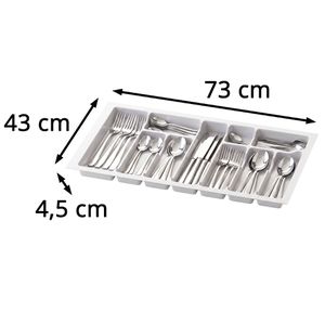 Produktbild für Besteckkasten Sossai Divio, weiß, aus Kunststoff