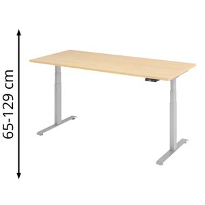 Produktbild für Schreibtisch Böttcher-AG Base Lite, ahorn / silber