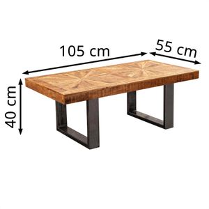 Produktbild für Couchtisch Wohnling WL5.950, aus Massivholz, mango