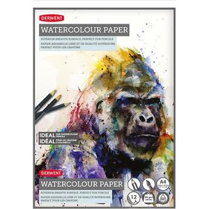 Produktbild für Aquarellpapier Derwent 2301970, Block, A4