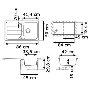 Produktbild für Spülbecken SCHOCK Formhaus D-100, Einzelbecken, nero