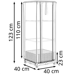 Produktbild für Hochbeet vidaXL 4015809, aus Kunststoff und Eisen