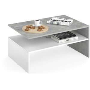 Produktbild für Couchtisch Vicco Amato, aus Holz, beton / weiß