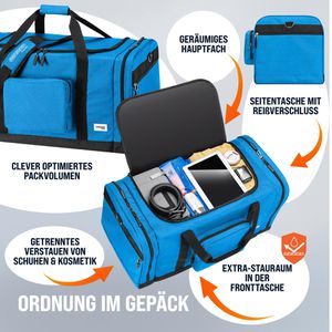 Produktbild für Reisetasche Monzana 104055, blau, 70 cm