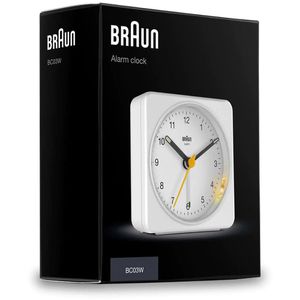 Produktbild für Wecker Braun BC03W weiß, analog