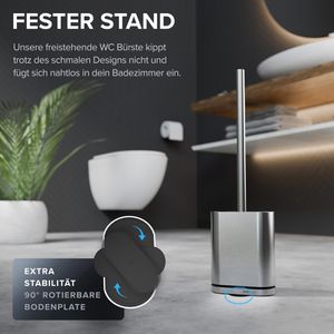 Produktbild für WC-Bürste ovimar Toilettenbürste Omofyr, silber