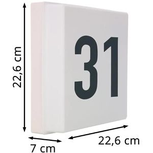 Produktbild für Hausnummernleuchte RZB 221167.002, weiß, Netzstrom 230 V