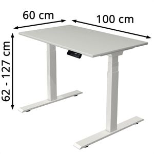 Produktbild für Schreibtisch Kerkmann Move 1 stable, lichtgrau / weiß
