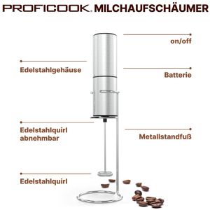 Produktbild für Milchaufschäumer Proficook PC-MS 1273, elektrisch