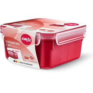 Produktbild für Mikrowellengeschirr Emsa Clip &amp; Micro, rot, aus Kunststoff