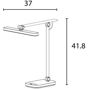 Produktbild für Schreibtischlampe Unilux Pureline, silber, LED, dimmbar