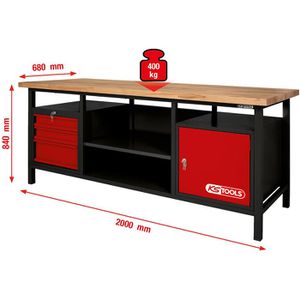 Produktbild für Werkbank KS-Tools 865.0201, rot, XXL