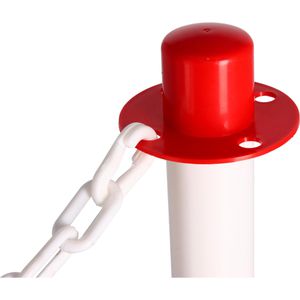 Produktbild für Absperrpfosten Böttcher-AG rot/weiß, aus Kunststoff