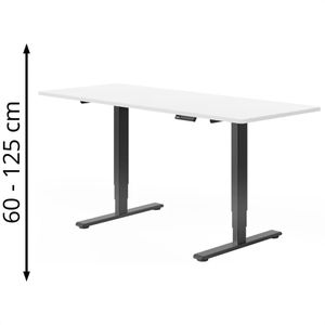 Produktbild für Schreibtisch FlexiSpot E5B, weiß / schwarz