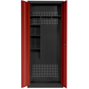 Mehrzweckschrank ADB 40687, abschließbar, rot