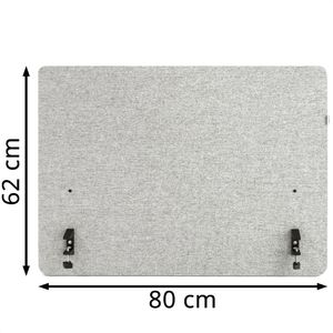 Produktbild für Tischtrennwand hJh-OFFICE 891011, hellgrau