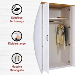 Produktbild für Kleiderschrank Inter-Link Maluno, weiß