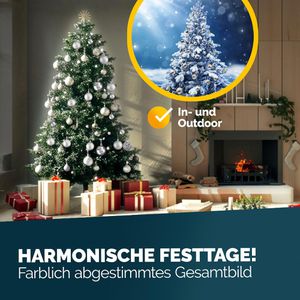 Produktbild für Weihnachtskugeln Deuba 102112, silber