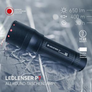 Produktbild für Taschenlampe Ledlenser P7, LED, mit Batterie