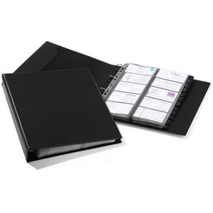 Visitenkartenmappe Durable 244401 Visifix Economy, schwarz, A4