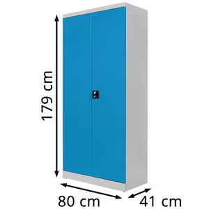 Produktbild für Werkzeugschrank ADB 42662, aus Metall, grau / lichtblau