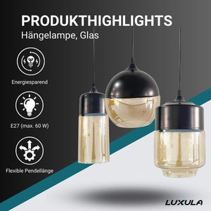 Produktbild für Pendelleuchte Luxula LX700170, mit E27-Fassung
