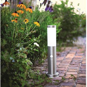 Produktbild für Wegeleuchte Heitronic Larisa, silber, mit 230 V Netzstrom