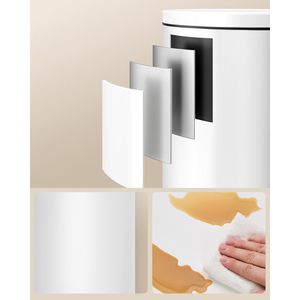 Produktbild für Mülleimer Songmics LTB031WZ02, wolkenweiß