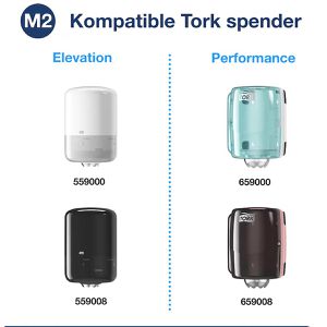 Produktbild für Putztuchrolle Tork Premium, 130044, M2, aus Zellstoff, weiß