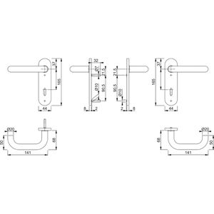 Produktbild für Drückergarnitur Hoppe-AG 3306339 Paris