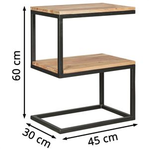 Produktbild für Beistelltisch Wohnling Akola, WL5.208, akazie