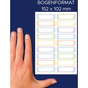 Produktbild für Namensetiketten Zweckform ETVET36M, 6 Pastellfarben