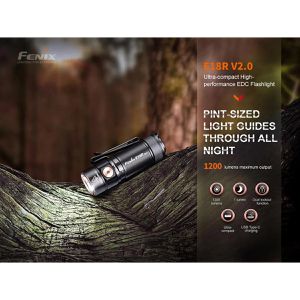 Produktbild für Taschenlampe Fenix E18R V2.0, LED, aufladbar