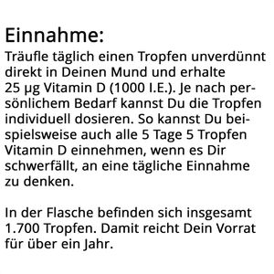 Produktbild für Vitamin-D gloryfeel 50 ml, für 1700 Tropfen