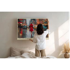 Produktbild für Wandbild Sinus-Art The Lady in Red Coat