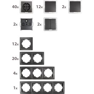 Produktbild für Steckdosen-Schalter-Set McPower Flair