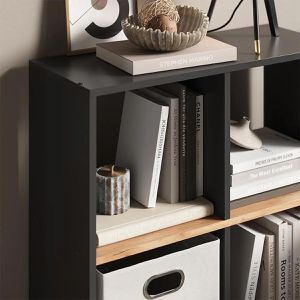 Produktbild für Bücherregal Vicco Tetra, anthrazit / eiche
