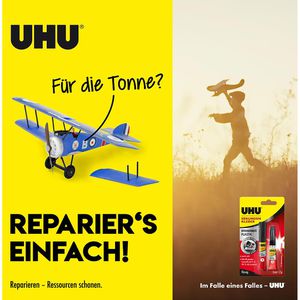 Produktbild für Sekundenkleber UHU 46140 blitzschnell Plastik