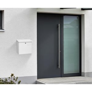 Produktbild für Briefkasten Burg-Wächter Comfort 913 W, weiß, aus Stahl