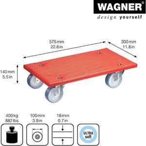 Produktbild für Möbelroller Wagner-System MM1396, TPE-Rollen