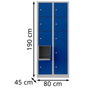 Produktbild für Schließfachschrank Lüllmann XL, 523921, blau