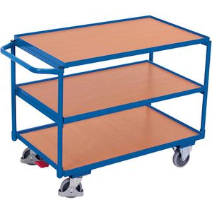 Produktbild für Tischwagen VARIOfit sw-700.661, aus Metall &amp; Holz