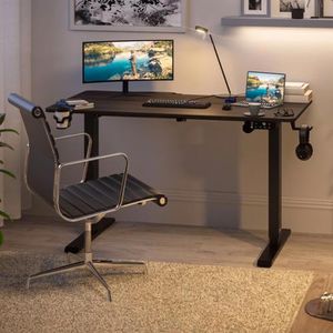 Produktbild für Schreibtisch CASARIA 109357, braun / schwarz