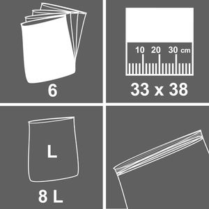 Produktbild für Gefrierbeutel Toppits Doppelverschluss 8 Liter