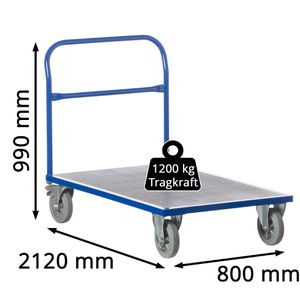 Produktbild für Transportwagen Rollcart Schiebebügelwagen, 02-1310